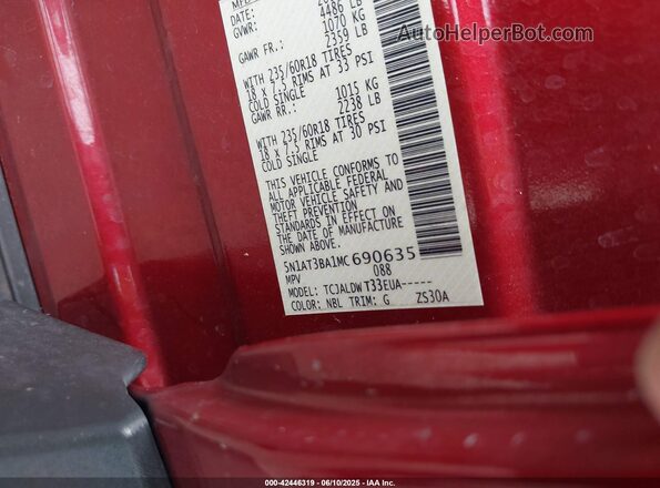 5N1AT3BA1MC690635 2021 NISSAN ROGUE Красный Вид подкапотного пространства