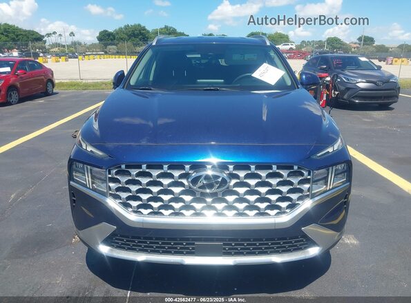 5NMS24AJ4NH388049 2022 HYUNDAI SANTA FE Blue Rear interior view