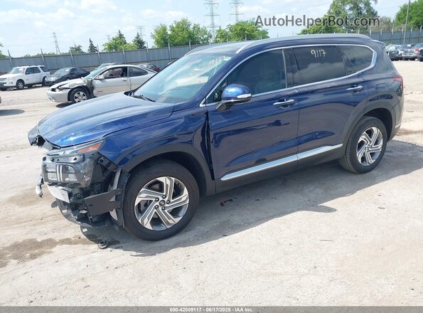5NMS3DAJ6NH403745 2022 HYUNDAI SANTA FE Синий Передняя левая четверть