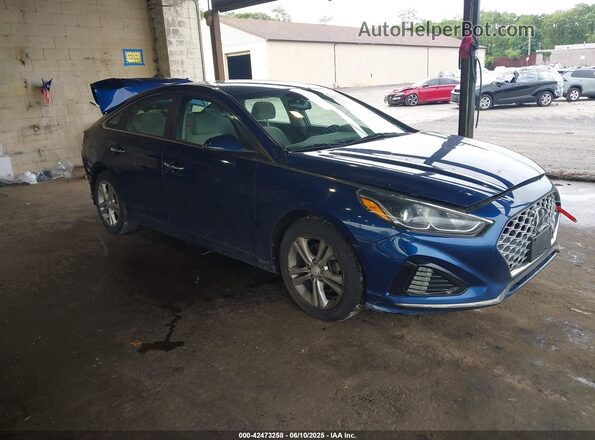 5NPE34AF5KH785404 2019 HYUNDAI SONATA Blue Առջևի աջ