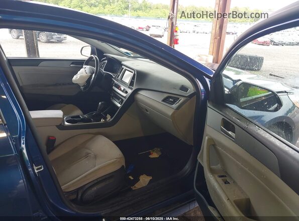 5NPE34AF5KH785404 2019 HYUNDAI SONATA Blue Սալոնի դիմացի տեսք