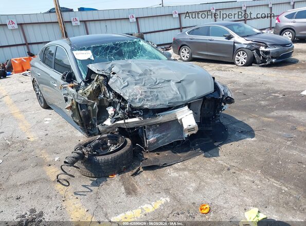 5NPEH4J24MH087786 2021 HYUNDAI SONATA Gray Delantero derecho