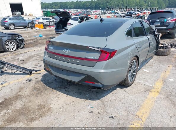 5NPEH4J24MH087786 2021 HYUNDAI SONATA Gray Trasero derecho