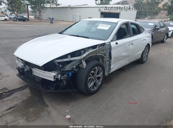 5NPEL4JA3MH092323 2021 HYUNDAI SONATA White Առջևի ձախ երեք քառորդ տեսարան