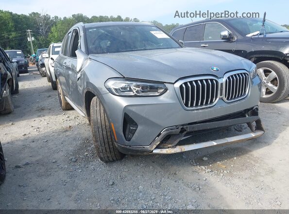 5UX43DP02R9V75214 2024 BMW X3 Серый Передняя правая четверть