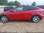 2025 Tesla Model Y Long Range Dual Motor All-wheel Drive Red vin: 7SAYGDED0SA356020