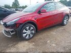 2025 Tesla Model Y Long Range Dual Motor All-wheel Drive Red vin: 7SAYGDED0SA356020