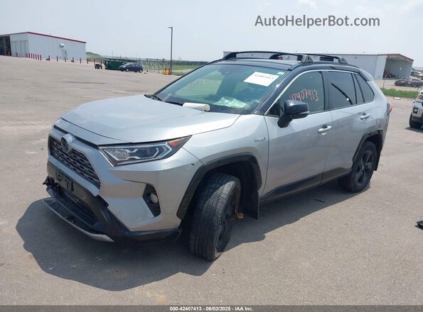 JTMEWRFV8KJ016570 2019 TOYOTA RAV4 HYBRID Silver Przód lewy