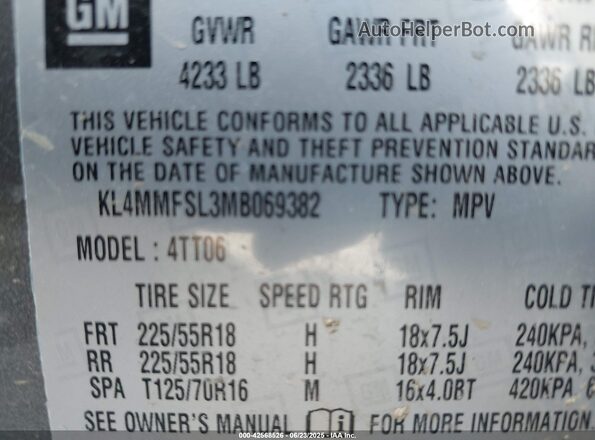 KL4MMFSL3MB069382 2021 BUICK ENCORE Pewter Շարժիչի բաժամունքի տեսք