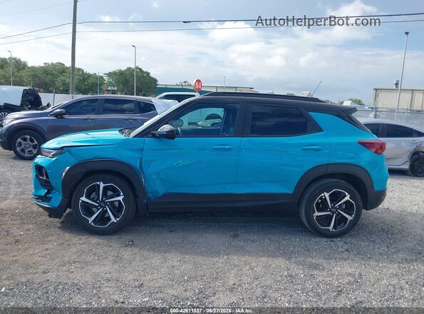 KL79MTSL6MB148598 2021 CHEVROLET TRAILBLAZER Teal Панорамний вид салону 360°