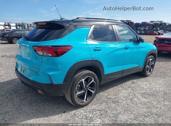 KL79MTSL6MB148598 2021 CHEVROLET TRAILBLAZER Teal Задня права чверть