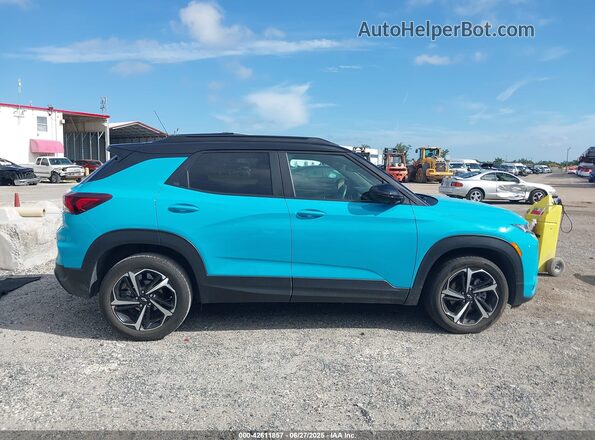 KL79MTSL6MB148598 2021 CHEVROLET TRAILBLAZER Teal Вид задньої частини салону