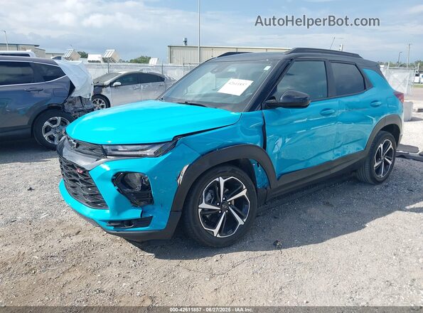 KL79MTSL6MB148598 2021 CHEVROLET TRAILBLAZER Teal Передня ліва чверть