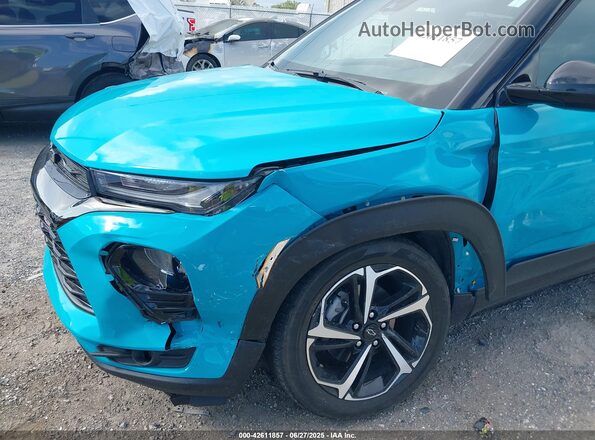 KL79MTSL6MB148598 2021 CHEVROLET TRAILBLAZER Teal Вид спереду