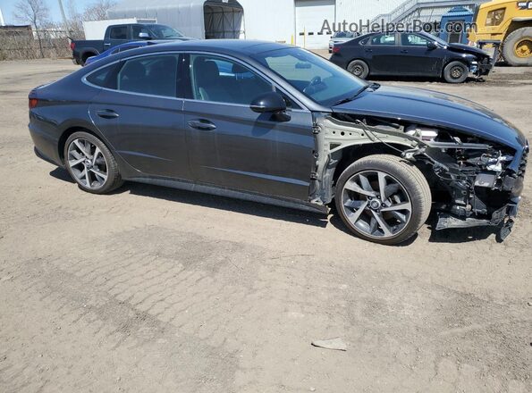 KMHL44J25PA296027 2023 HYUNDAI SONATA Угольный Передняя правая четверть