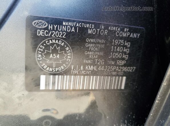 KMHL44J25PA296027 2023 HYUNDAI SONATA Угольный Вид подкапотного пространства