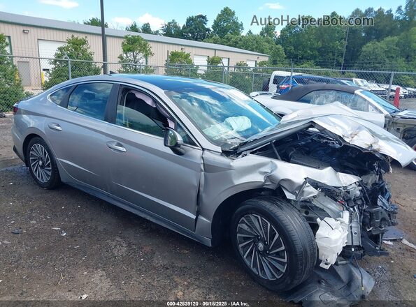 KMHL54JJ8MA033935 2021 HYUNDAI SONATA Серый Передняя правая четверть