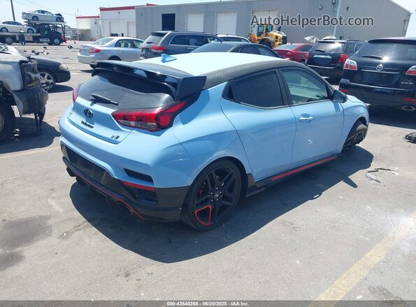 KMHT36AH1LU006829 2020 HYUNDAI VELOSTER N Light Blue Задняя правая четверть