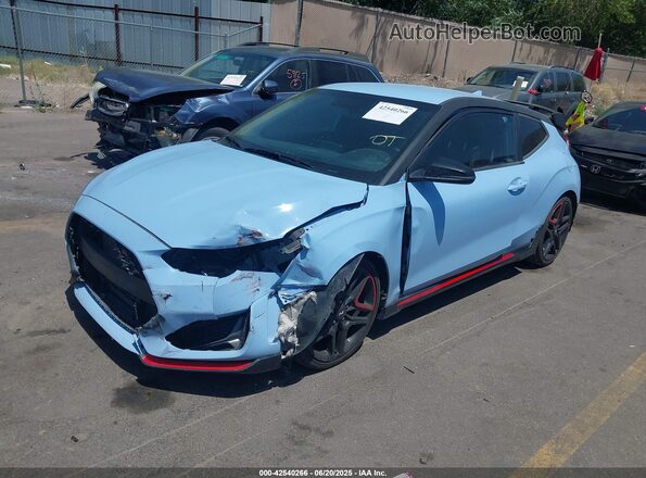 KMHT36AH1LU006829 2020 HYUNDAI VELOSTER N Light Blue Передняя левая четверть