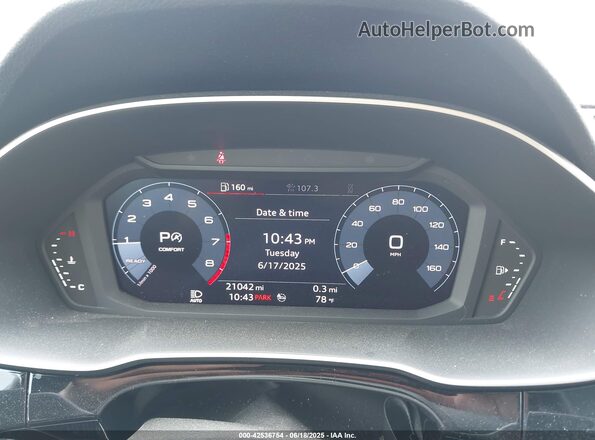WA1DECF31L1064787 2020 AUDI Q3 Black უკანა სავარძლების ხედი