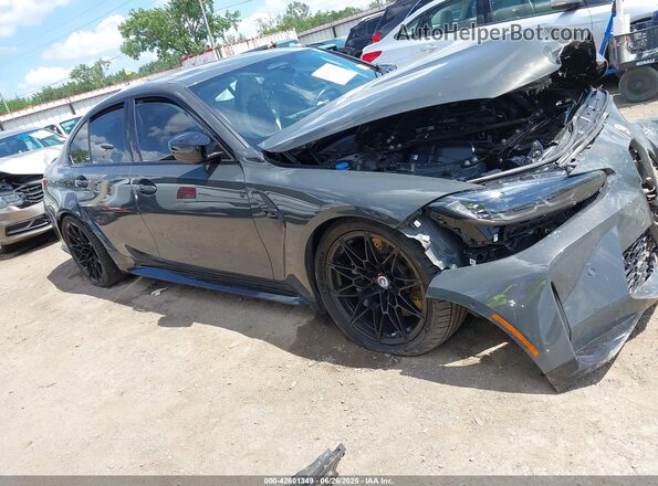 WBS43AY06PFP30384 2023 BMW M3 Gray Vista interior de 360 grados