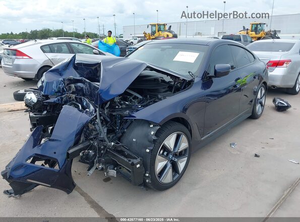 WBY73AW02PFP85131 2023 BMW I4 Dark Blue Առջևի ձախ երեք քառորդ տեսարան