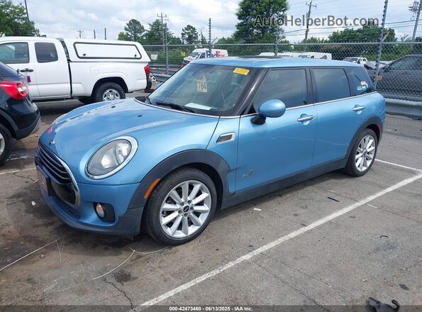 WMWLU1C54H2F27554 2017 MINI CLUBMAN Light Blue Передняя левая четверть