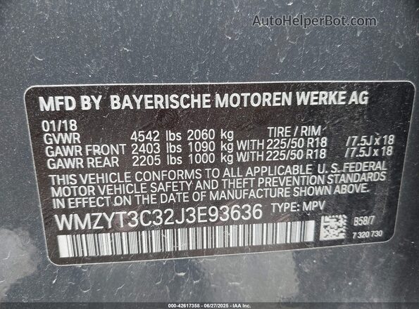 WMZYT3C32J3E93636 2018 MINI COUNTRYMAN Black Շարժիչի բաժամունքի տեսք