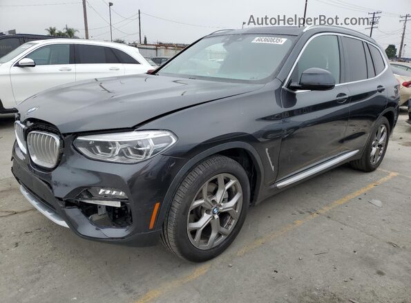 5UXTY3C05M9F61235 2021 BMW X3 Black Հետևի ձախ