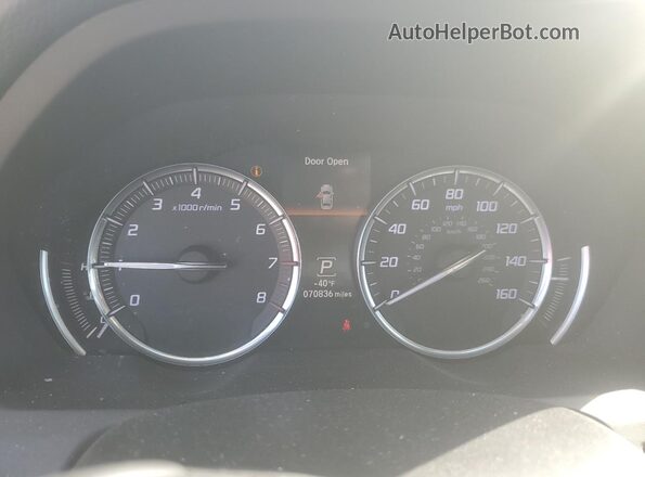 19UUB3F55HA000633 2017 ACURA TLX Серебряный Вид щитка приборов