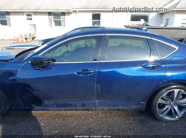 19UUB5F60MA010663 2021 ACURA TLX Blue Вид задньої частини салону