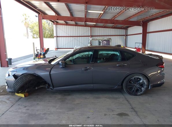 19UUB6F54MA007956 2021 ACURA TLX Gray უკანა სალონის ხედი
