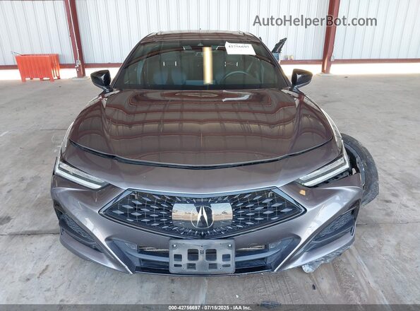19UUB6F54MA007956 2021 ACURA TLX Gray წინა პანელის ხედი