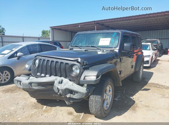 1C4HJXDN8LW269864 2020 JEEP WRANGLER UNLIMITED Черный Передняя левая четверть