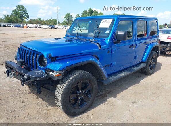 1C4HJXEN0NW207960 2022 JEEP WRANGLER UNLIMITED Blue Przód lewy