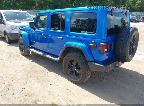 1C4HJXEN0NW207960 2022 JEEP WRANGLER UNLIMITED Blue Tył lewy