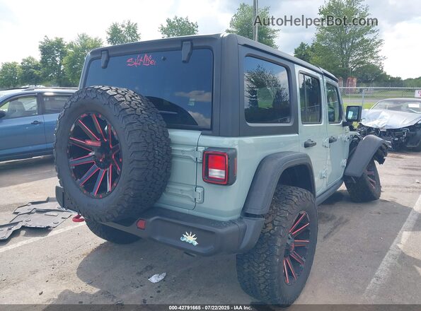 1C4HJXFN4PW603083 2023 JEEP WRANGLER Зеленый Задняя правая четверть