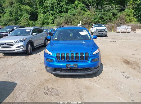 1C4PJLCB0JD518968 2018 JEEP CHEROKEE Синий Вид щитка приборов