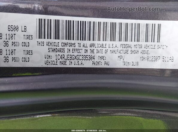 1C4RJEBGXGC335304 2016 JEEP GRAND CHEROKEE Gray Widok komory silnika