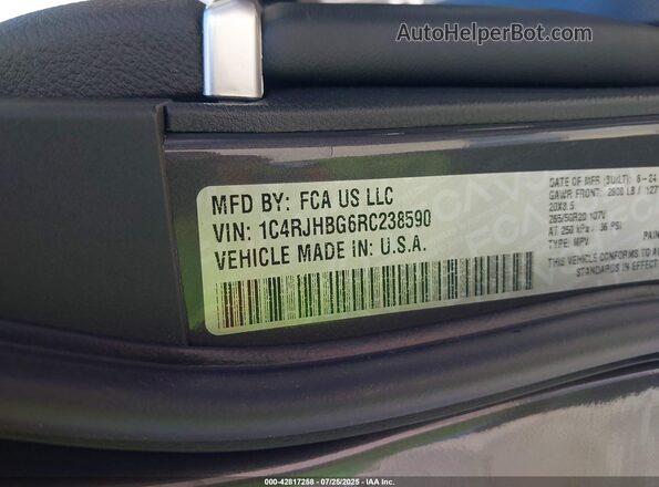 1C4RJHBG6RC238590 2024 JEEP GRAND CHEROKEE Gray Widok komory silnika