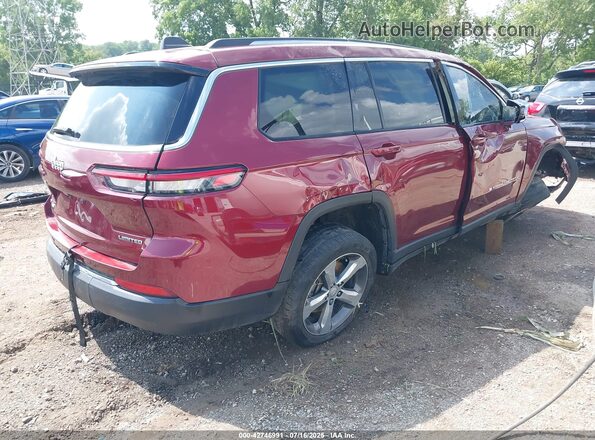 1C4RJKBG9M8124673 2021 JEEP GRAND CHEROKEE L Бордовый Задняя правая четверть