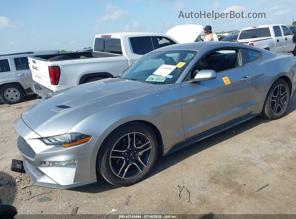 1FA6P8TH1M5102685 2021 FORD MUSTANG Silver Vista tres cuartos delantera izquierda