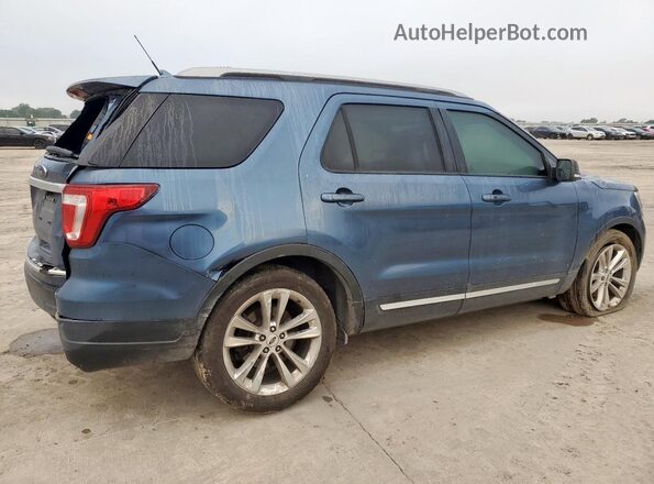 1FM5K7D80JGA79053 2018 FORD FORD EXPLORER Синий Задняя правая четверть