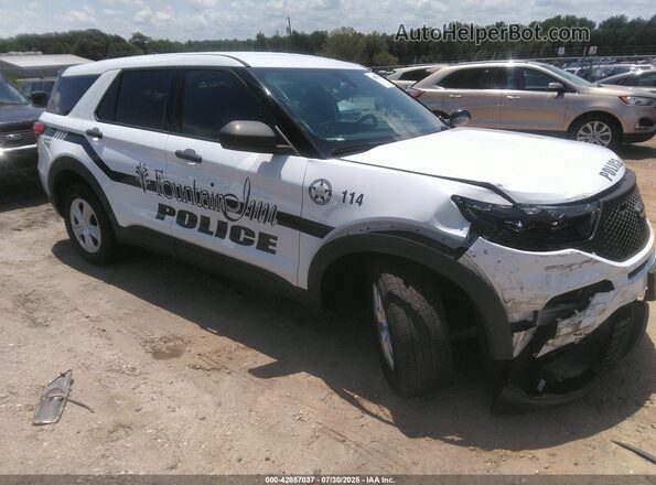 1FM5K8AB9LGC64050 2020 FORD POLICE INTERCEPTOR White Delantero derecho