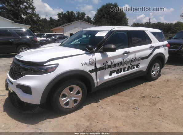 1FM5K8AB9LGC64050 2020 FORD POLICE INTERCEPTOR White Vista tres cuartos delantera izquierda