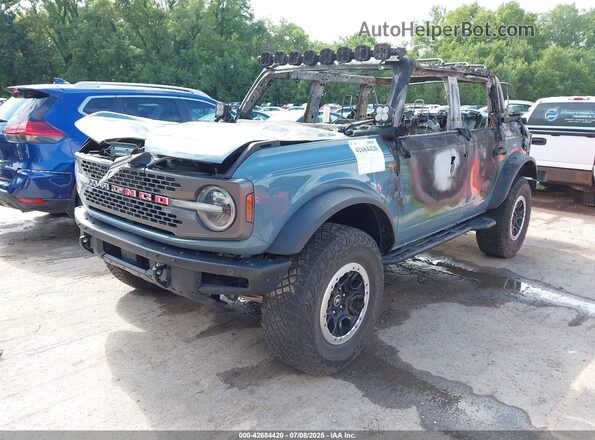 1FMEE5DP1MLB08168 2021 FORD BRONCO Light Blue Vista tres cuartos delantera izquierda