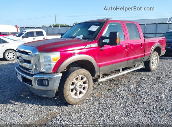 1FT7W2B64GEB58817 2016 FORD F250 Red წინა მარცხენა ხედი სამი მეოთხედიდან