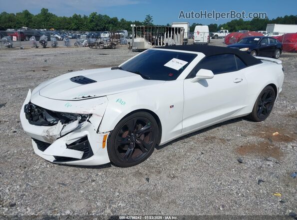 1G1FH3D71L0114839 2020 CHEVROLET CAMARO White წინა მარცხენა ხედი სამი მეოთხედიდან