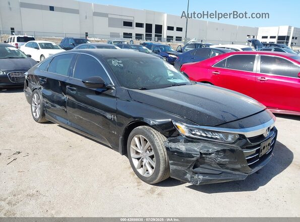 1HGCV1F16MA071385 2021 HONDA ACCORD Черный Передняя правая четверть