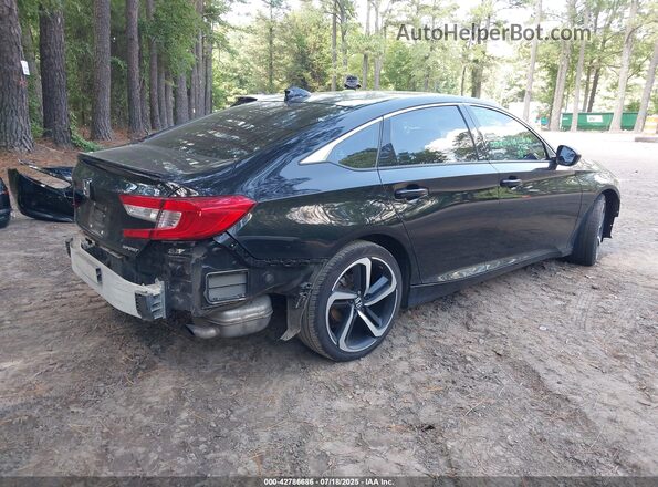 1HGCV1F34MA109973 2021 HONDA ACCORD Black Tył prawy